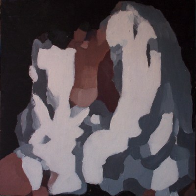 Lecture 1<br>Acrylique sur panneau<br>Format: 60x60<br>Année: 2004