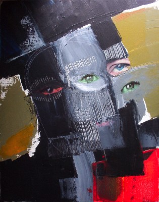 Regard 2<br>Huile sur toile<br>Format: 6F<br>Année: 2003