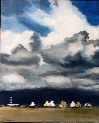 Nuages<br>Acrylique sur toile<br>Format: 80x65<br>Année: 2004