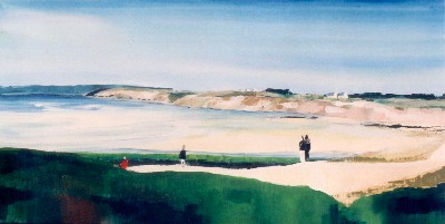 Bord de mer<br>Acrylique sur toile<br>Format: 30x60<br>Année: 2004