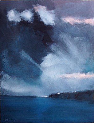 Entre ciel et mer...<br>Acrylique sur toile<br>Format :<br>Année :