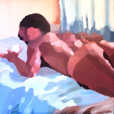 Acrylique sur panneau<br>Format: 60x60<br>Année: 2004