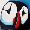 Macareux - Acrylique sur panneau - Format: 70x70 - Année: 2004